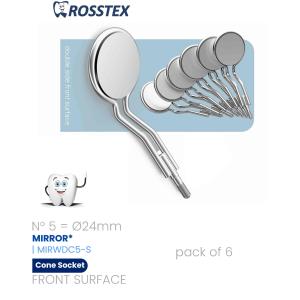 Front Surface Mirror No. 5 cone socket double side (pack of 6)