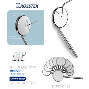 Front Surface Mirror No. 3 cone socket single side (pack of 12)