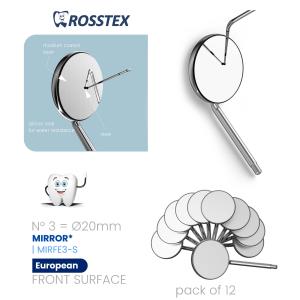 Front Surface Mirror No. 3 european single side (pack of 12)