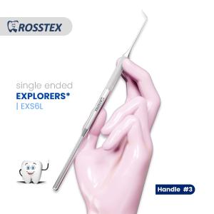 Explorer fig. 6l with handle no. 3 single ended