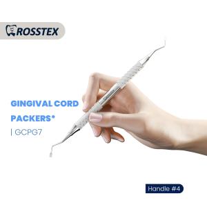 Gingival Cord Packers non-serrated fig. 7 with handle no. 4 