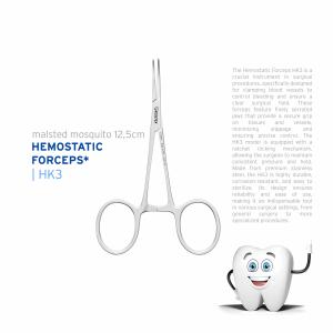 Halsted Mosquito Forcep 12,0cm 1x2 curved 