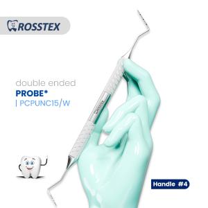 Probe fig. unc15/thin williams with handle no. 4 double ended