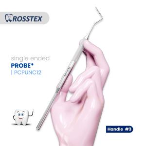 Probe university of north carolina fig. cp-12 with handle no. 3 single ended