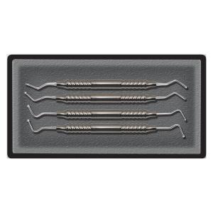 Long Shank Spoon Excavators Kit with handle no. 6 (pack of 5)