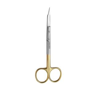 Goldmann-fox Scissor 13,0cm d. curved/serrated t/c 